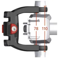 KLICKfix Ebike adaptér na řídítka 22-26 mm/31,8 mm uzamykatelný